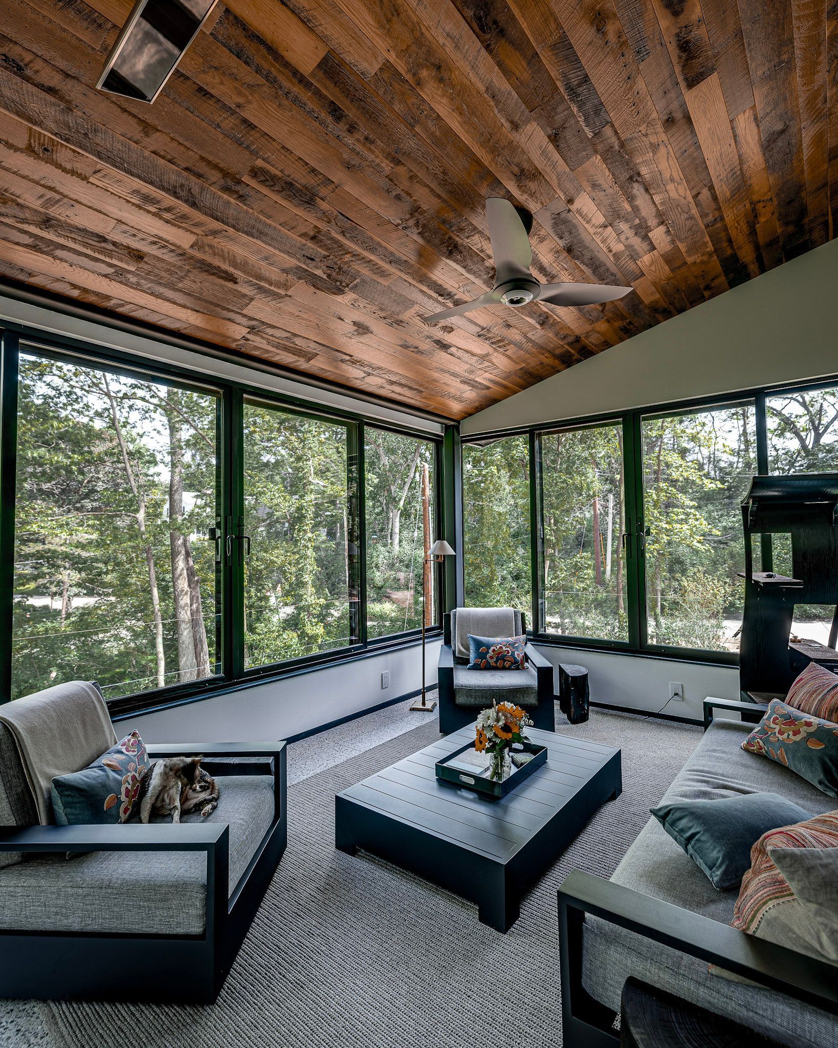 ceiling, ceiling cladding, beams, mantel, corbels