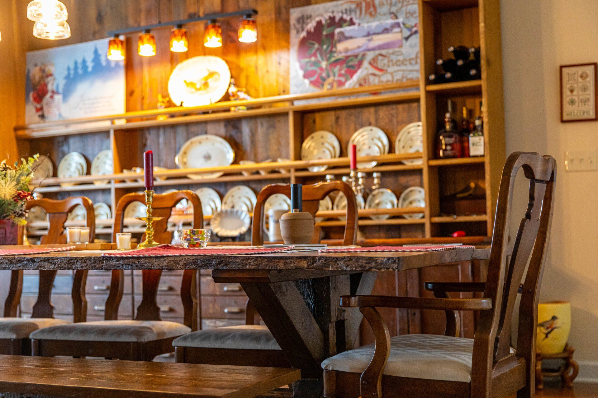 1852, table, shelving unit, dining table