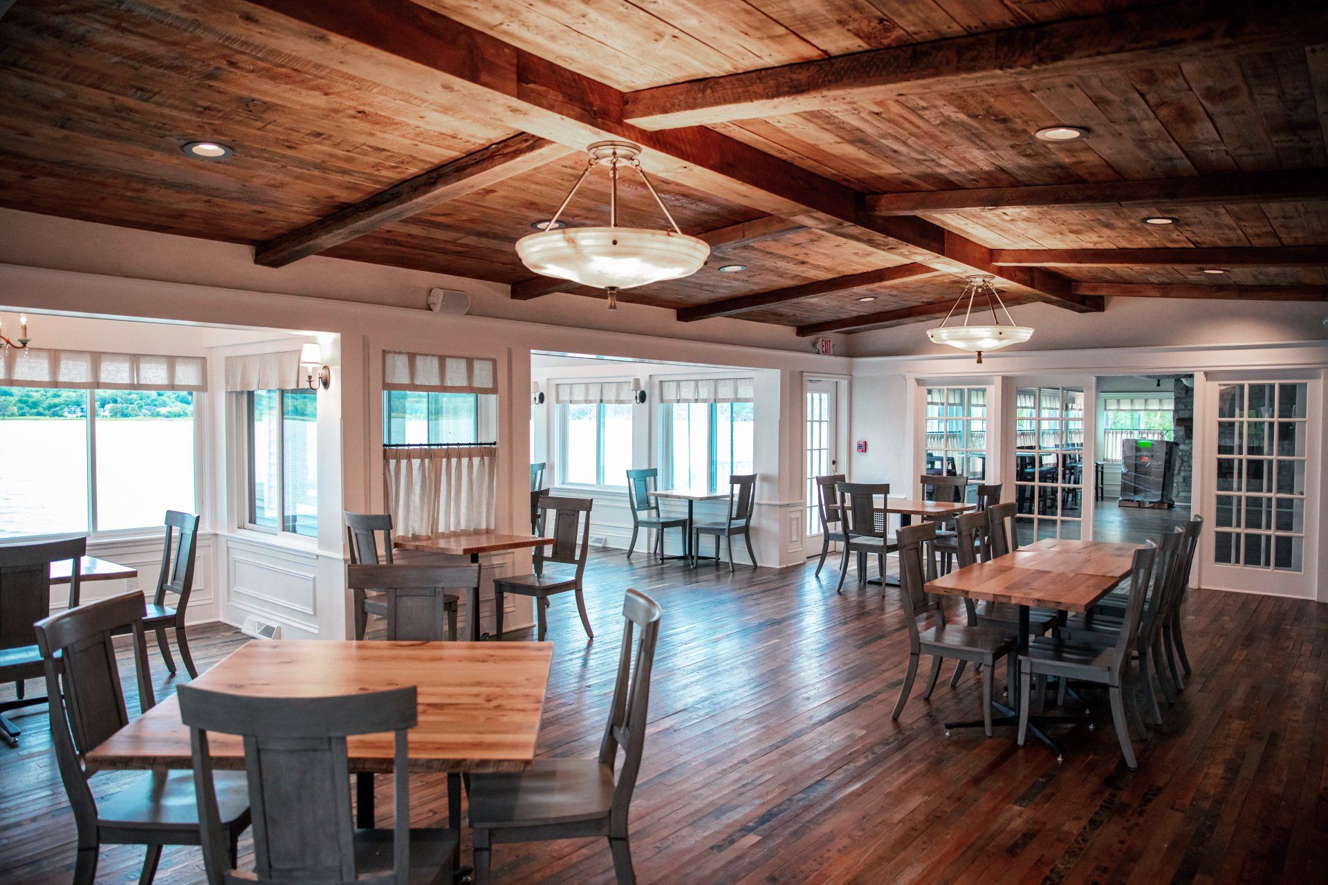 beams, cladding, ceiling cladding , tables