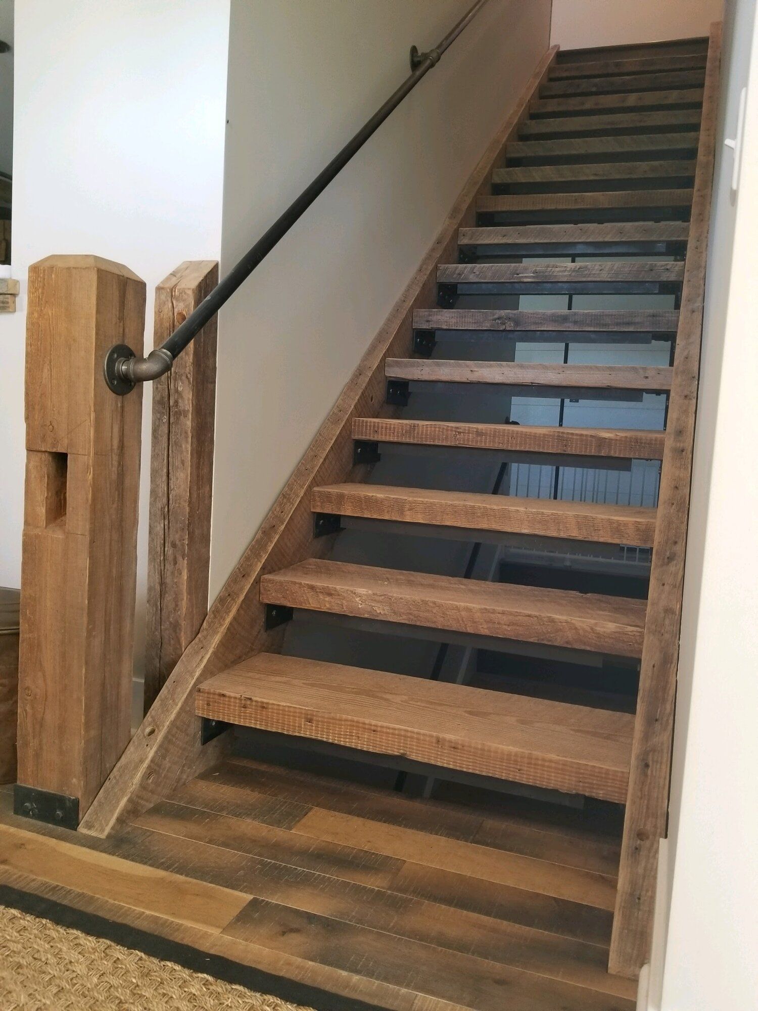 Stairs, stair, post, railing, stair treads