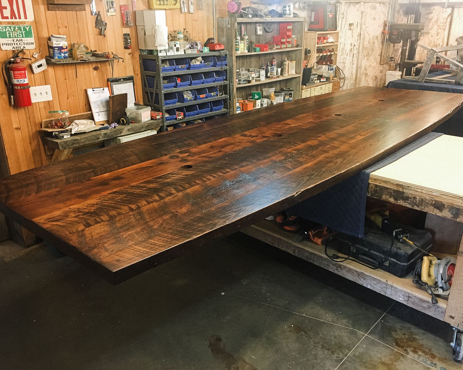 learn how to clean a reclaimed wood table