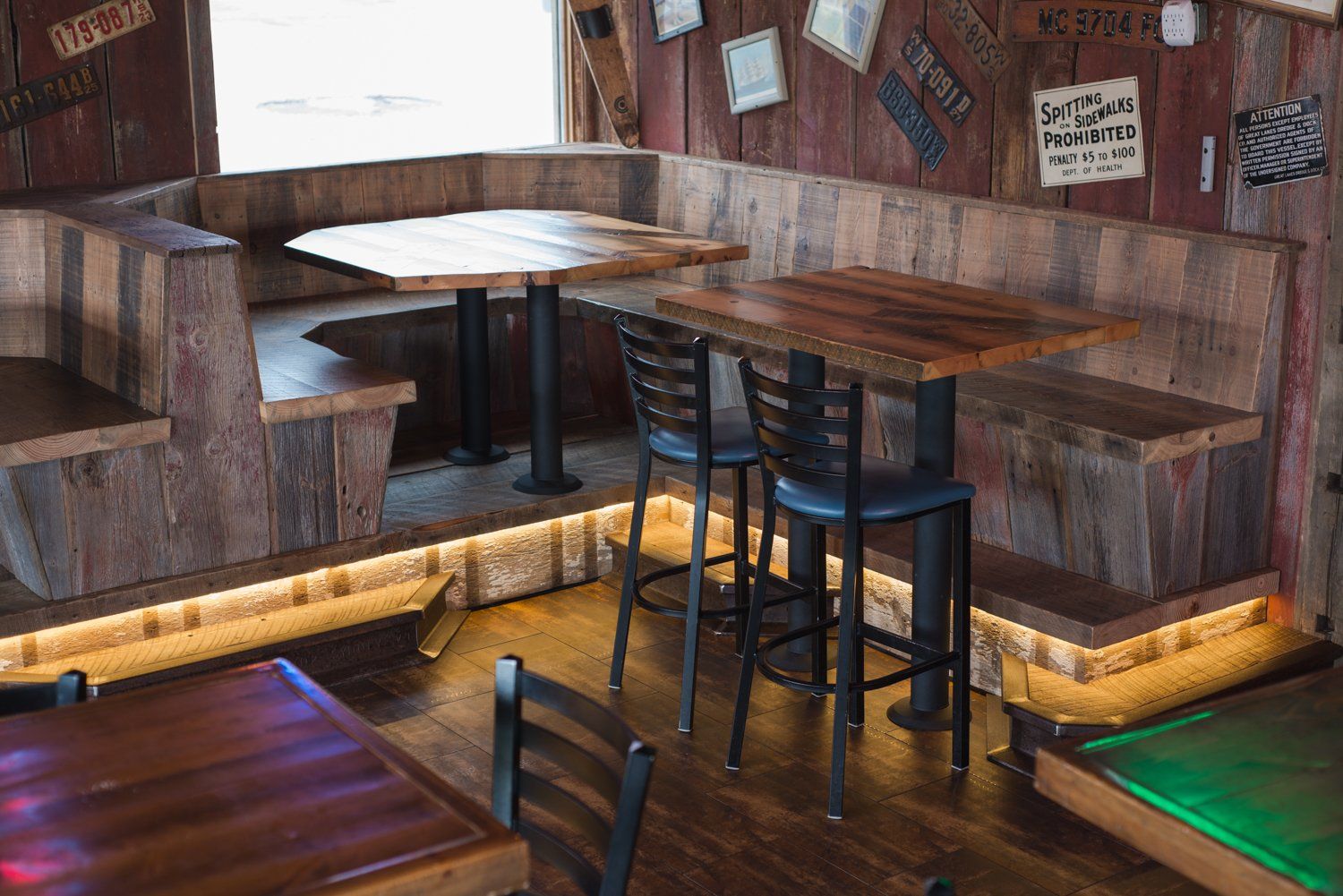 booths, booth, table, bench, table top