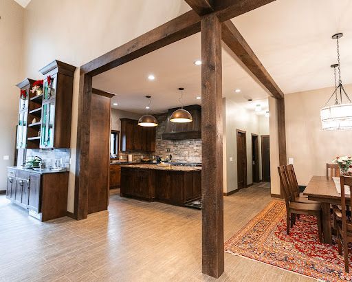 reclamed barn wood on the floor of a barn