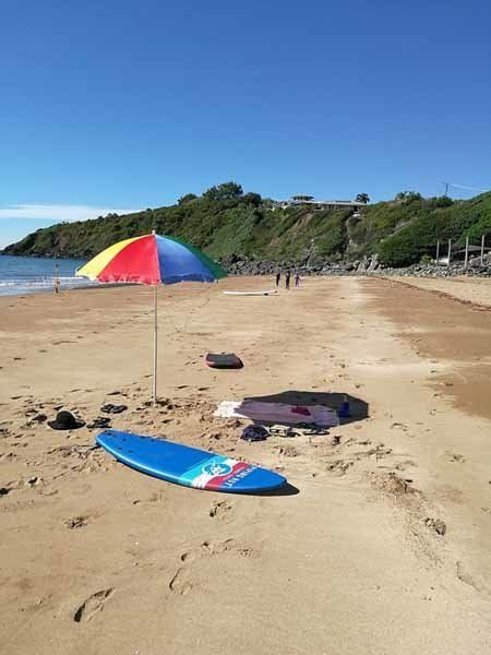 surfboard on beach