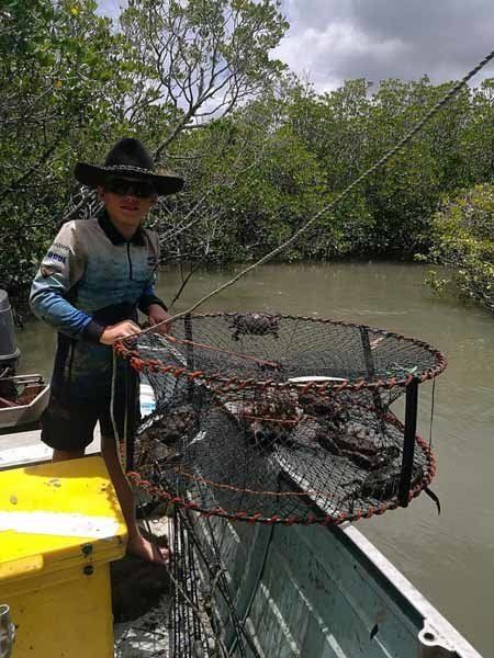 man fishing in river