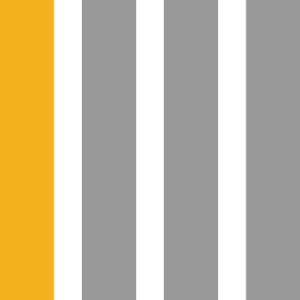Vertical orange and gray stripes separated by white bars.