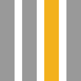 Vertical gray, white, gray, and yellow stripes on a plain background
