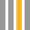 Vertical gray, white, gray, and yellow stripes on a plain background