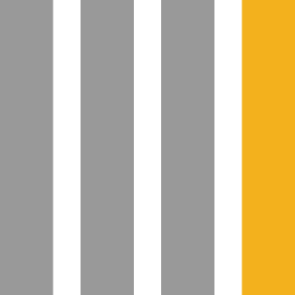 Vertical gray and white stripes with a yellow stripe on the right edge