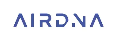 The word airdna is written in blue on a white background.