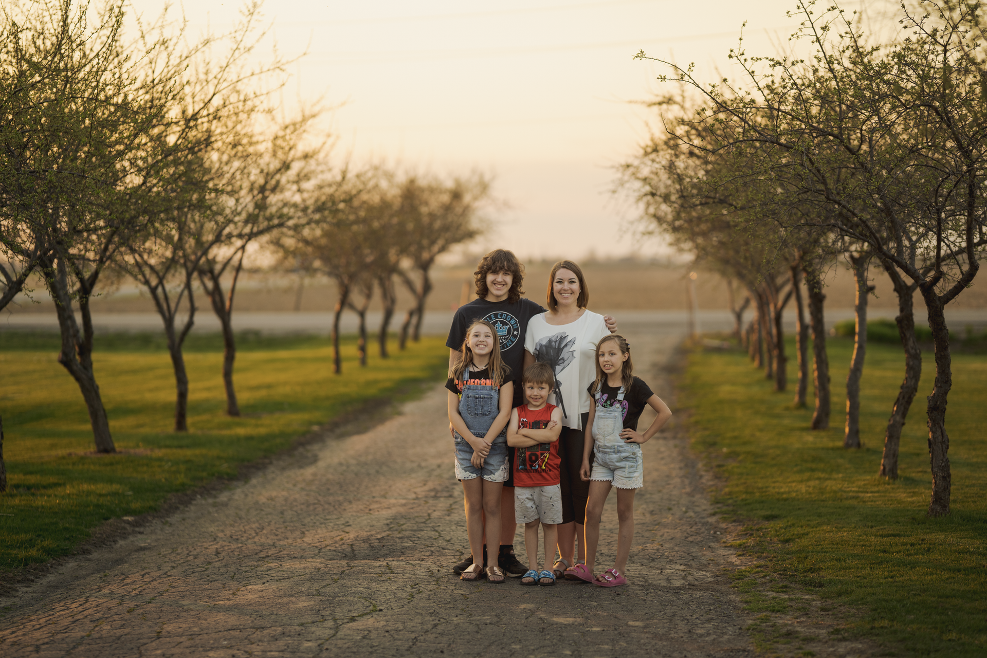 Family photography on farm