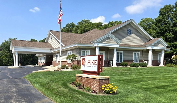 Exterior view at K.E. Pike Funeral Home in Cedar Springs, MI 