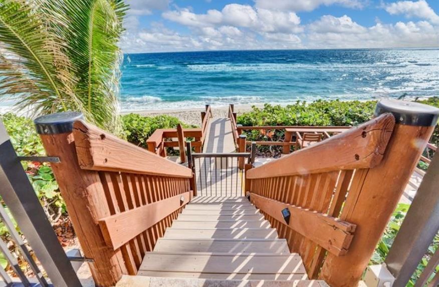 Stairs to your own beach.