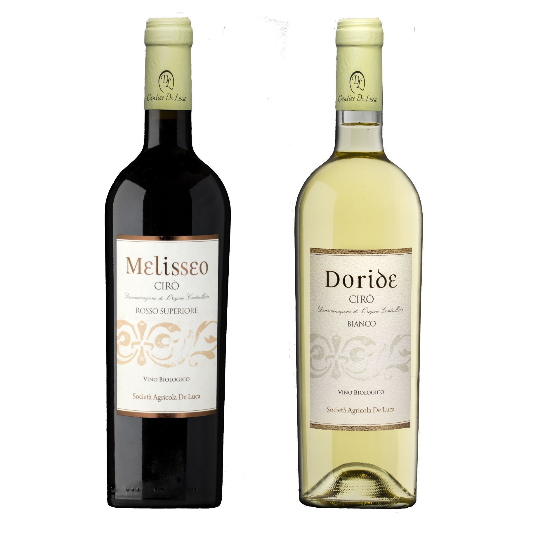 Vino rosso e bianco