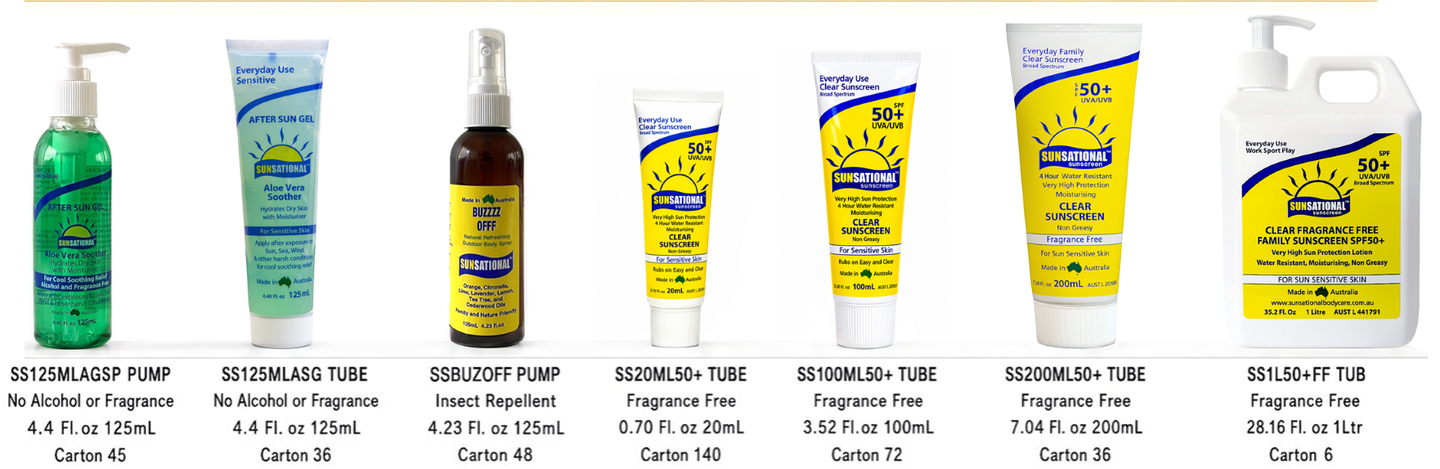 Sunscreen Products — Australia — Sunsational Sunscreen