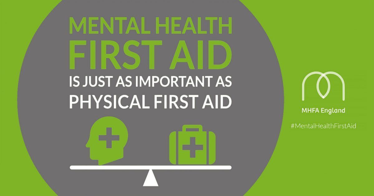 Mental Health is just as important as physical health. MHFA training across Leeds and Yorkshire