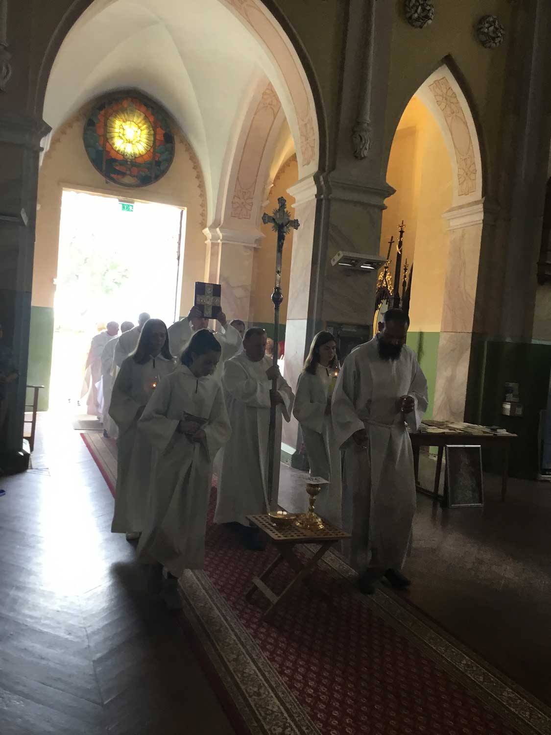 Domeikavos ir Lapių piligrimai Žolinės atlaiduose Krekenavoje