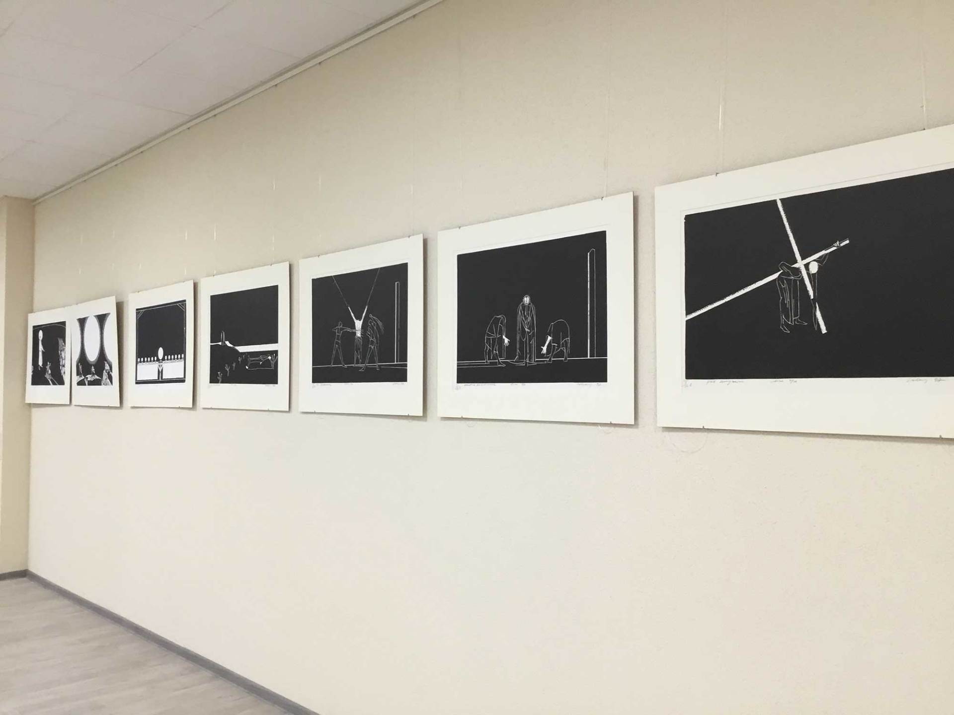 Domeikavos parapijoje atidaryta E. Saladžiaus grafikos darbų paroda