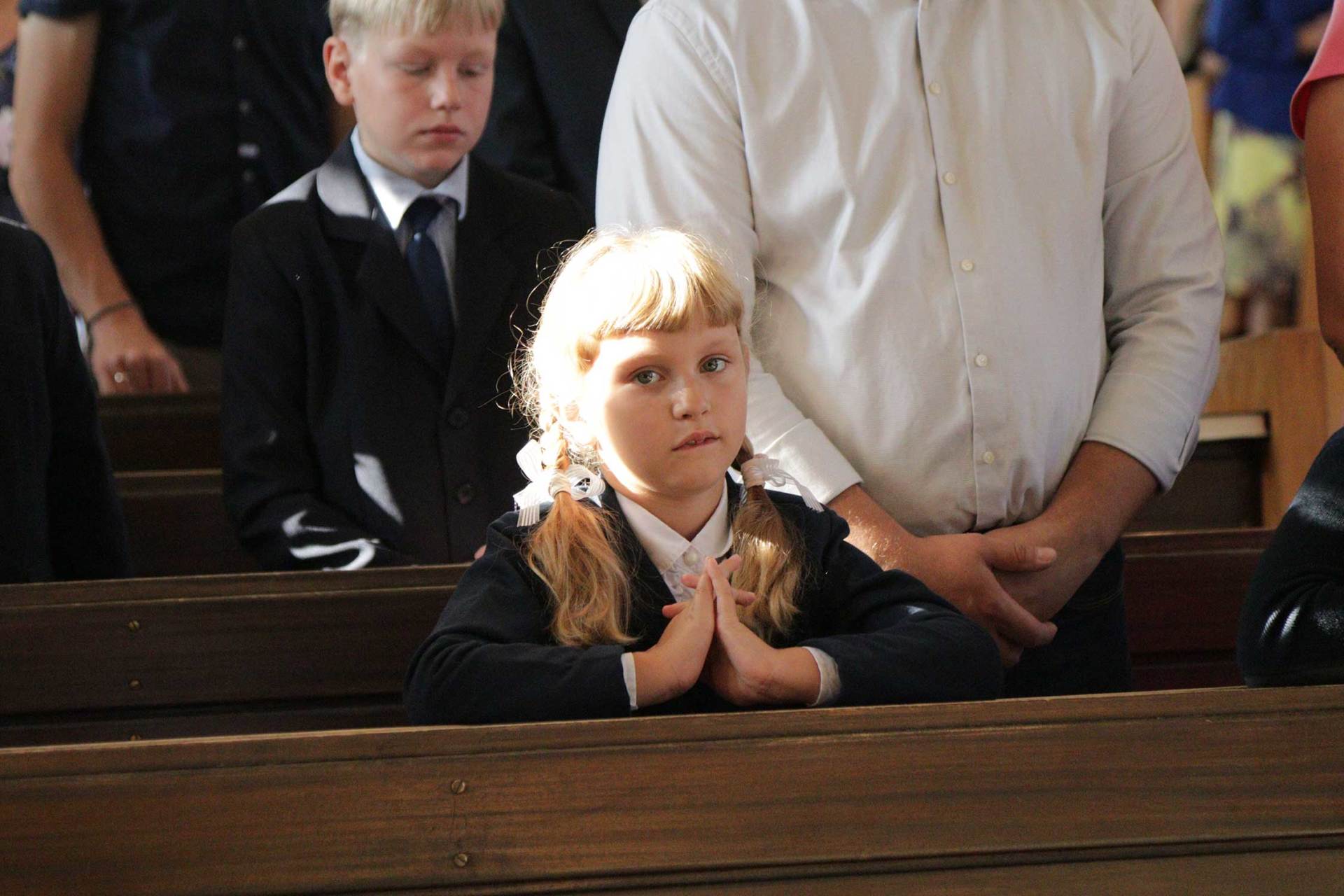 Domeikavos bažnyčioje malda pradedame naujus mokslo metus