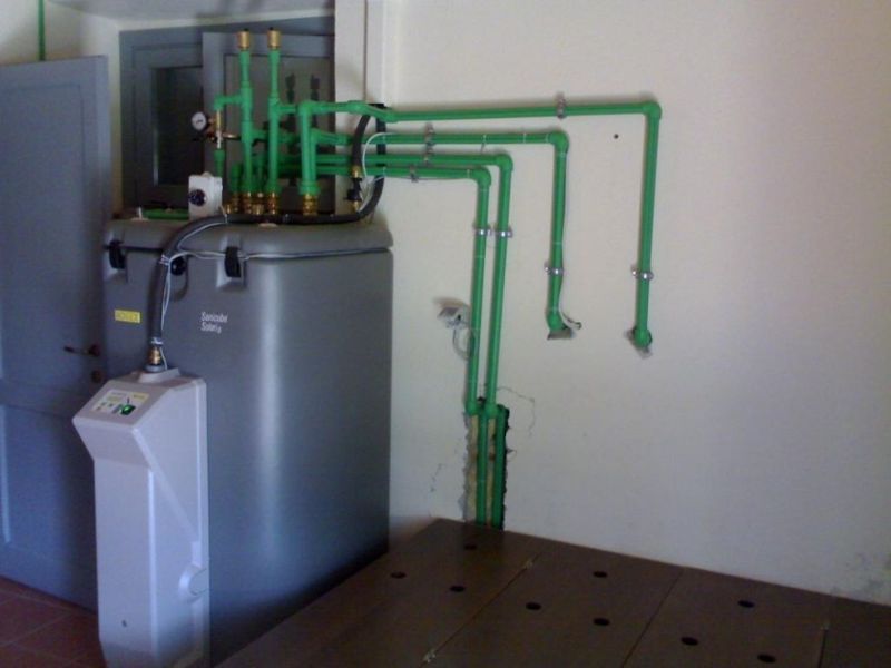 Impianto di riscaldamento con tubature