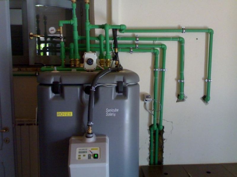 Impianto di riscaldamento con tubi