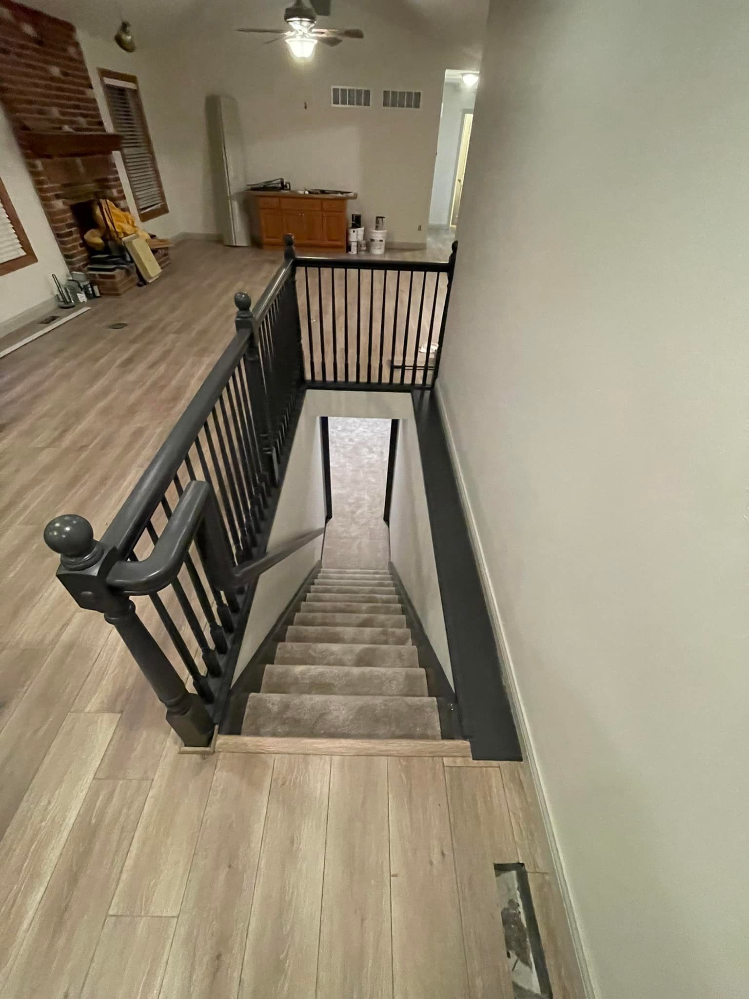 A staircase leading up to the second floor of a house.