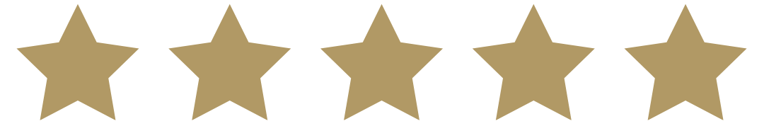 A row of gold stars on a white background.