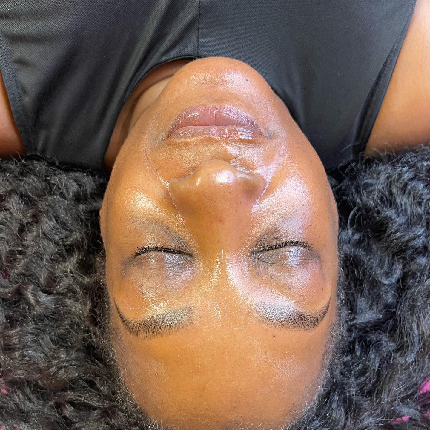 Professional facial treatment in a spa setting