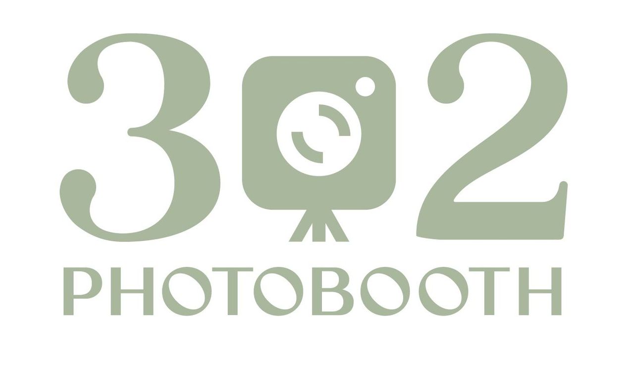 A logo for a photo booth called 302 photobooth
