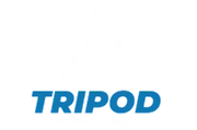 The word "TRIPOD" in bold, blue, sans-serif font centered on a white background.
