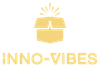 Een logo voor een bedrijf genaamd inno-vibes met een doos en een licht dat eruit komt.
