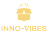 Een logo voor een bedrijf genaamd inno-vibes met een doos en een licht dat eruit komt.