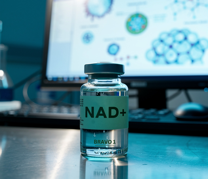 Vial labeled 