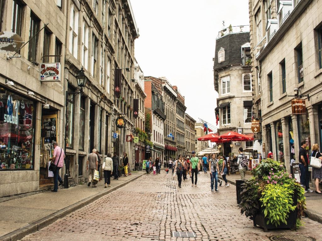 Street in Old Montreal Quebec