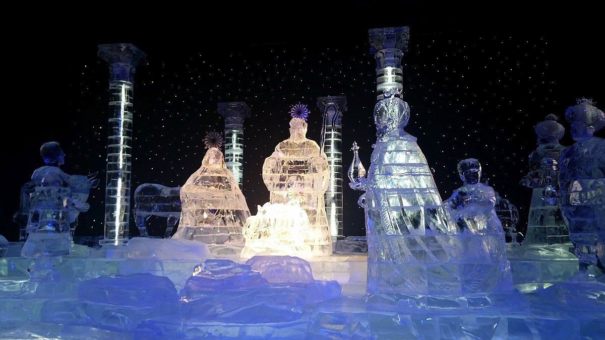 Ice Nativity Scene