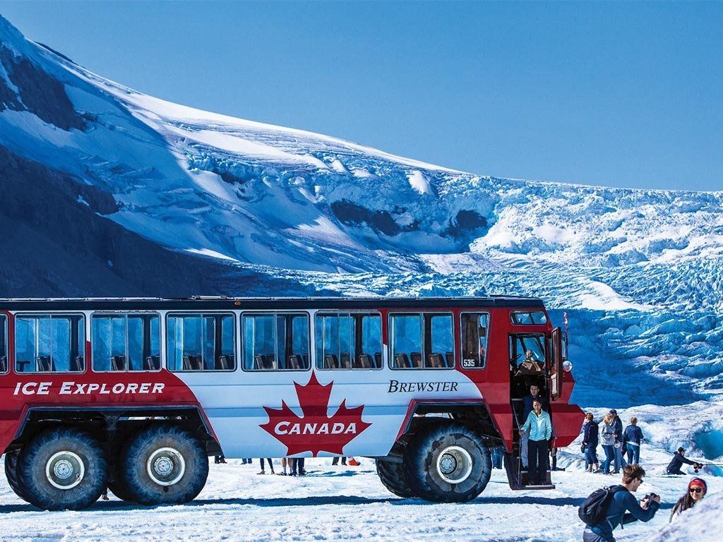 Snocoach at the Athabasca Glacier