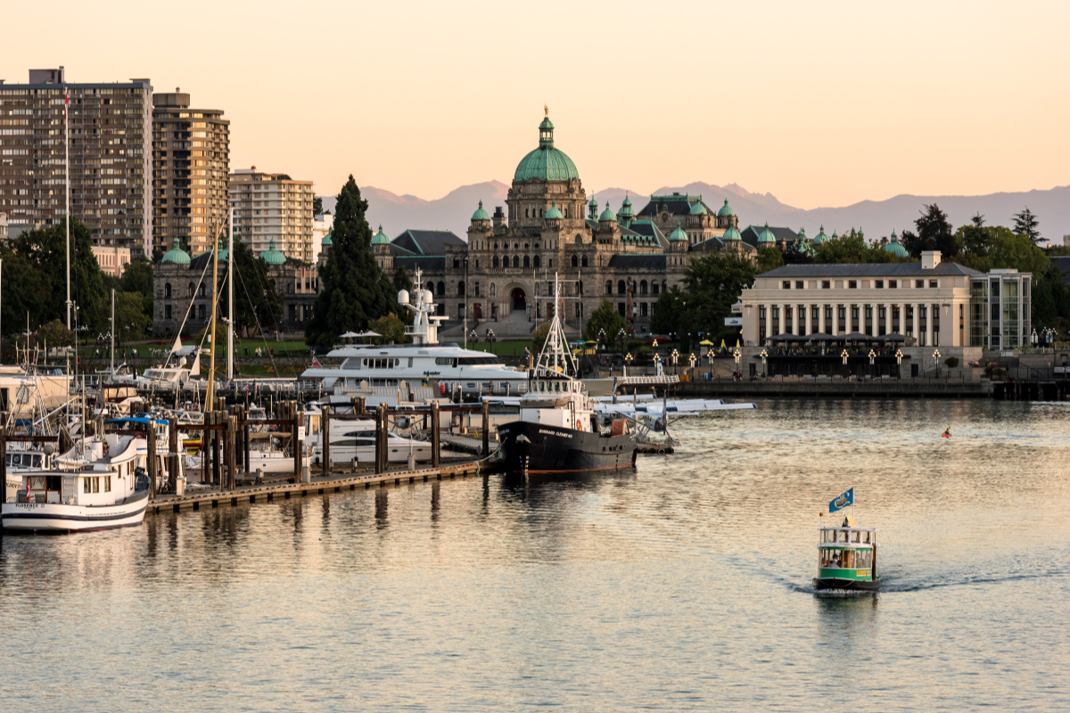 Victoria harbour and Parliament Buildings