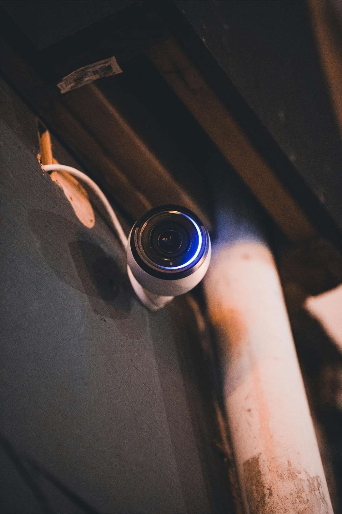 Security Camera Mounted Under a Roof Beam — IRIS CCTV in Coffs Harbour, NSW