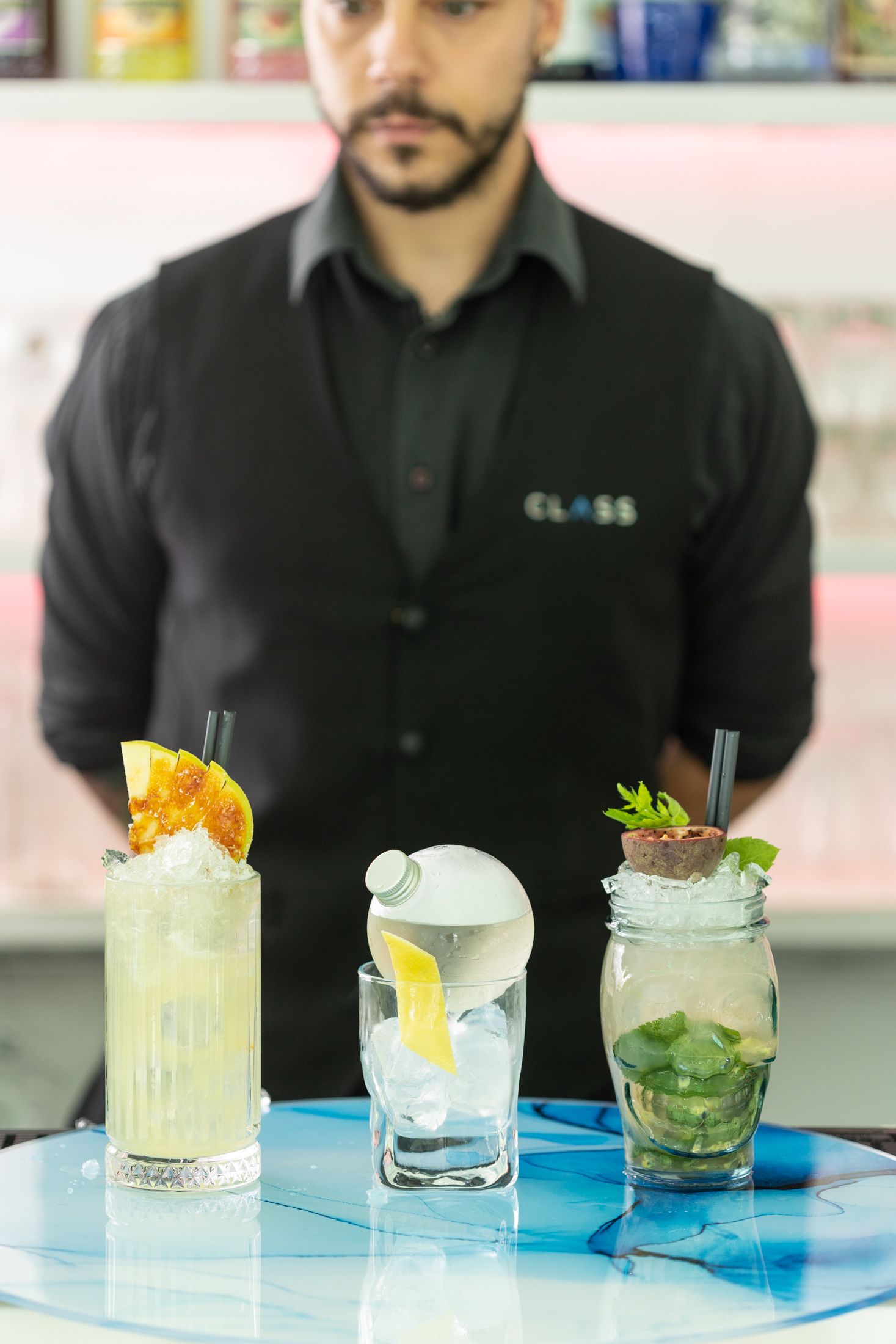 Foto di alcuni cocktail del CLASS Ristorante Cocktail Bar a Roma