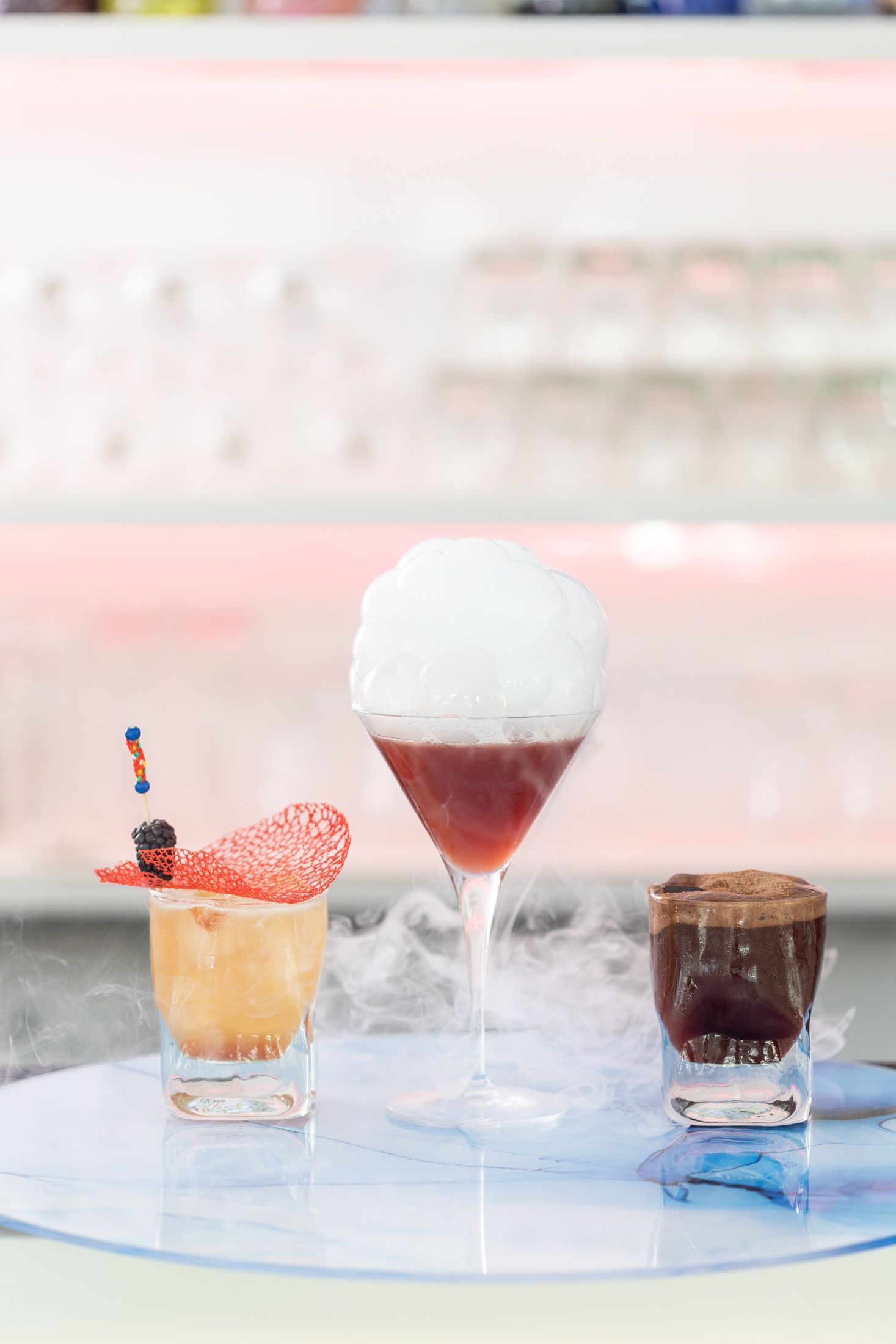 Foto di alcuni drink by Mauro Pinci del CLASS Ristorante Cocktail Bar a Romaz