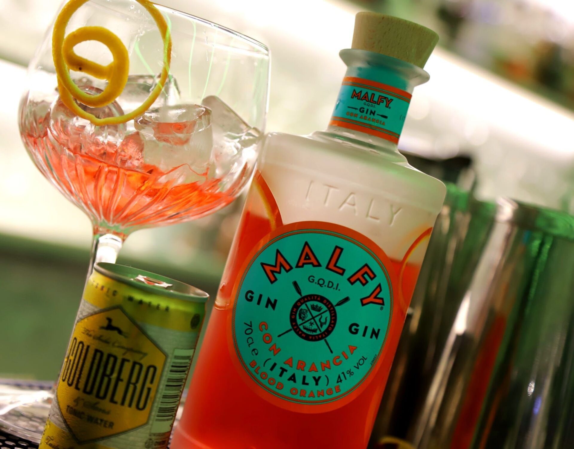 Foto di una bottiglia di Gin utilizzata dal Class Cocktail Bar Roma