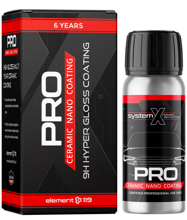 Box and bottle of System X Pro ceramic nano coating product.