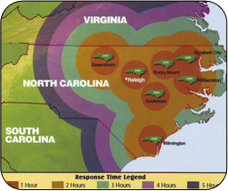 Service area map