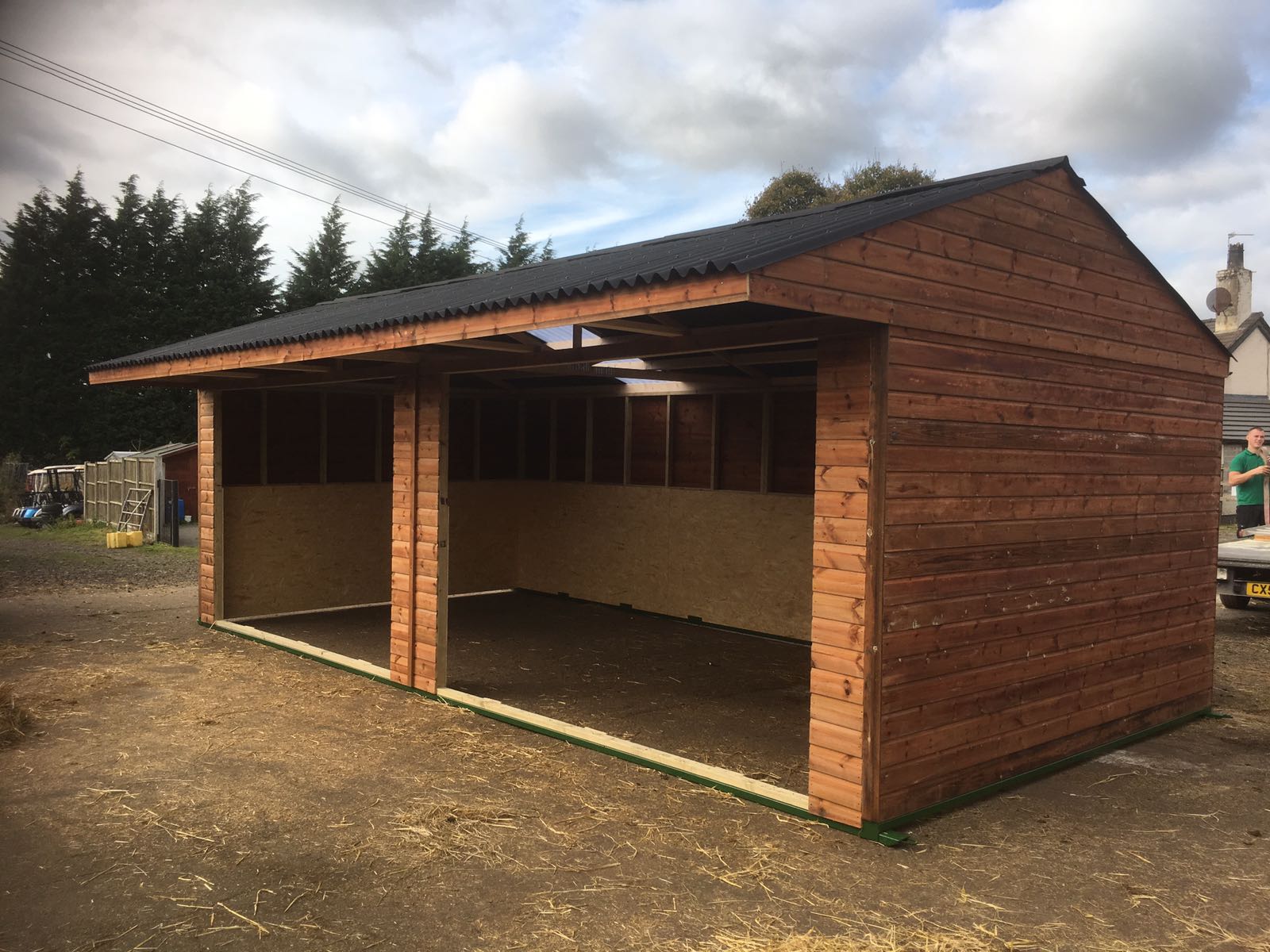 large shelter for horses