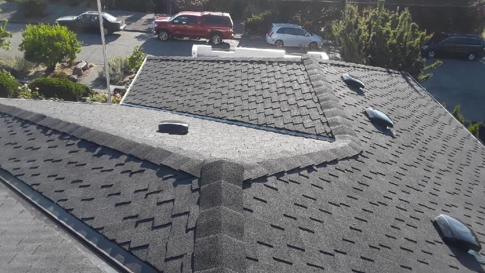 A roof with a lot of shingles on it