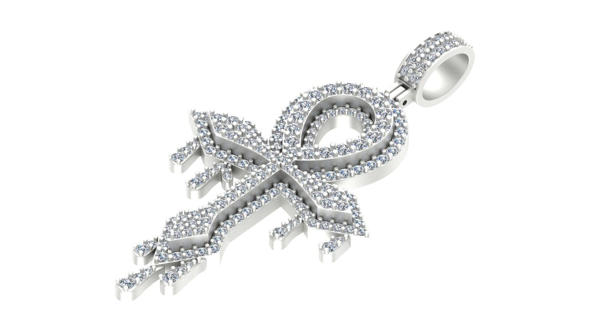 Dripping Ankh Charm 14k Gold Vermeil