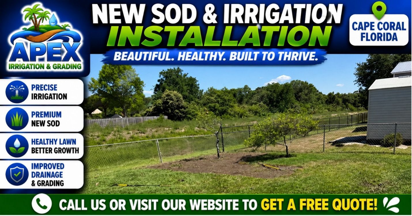 Irrigation and yard repair project in Fort Myers Florida