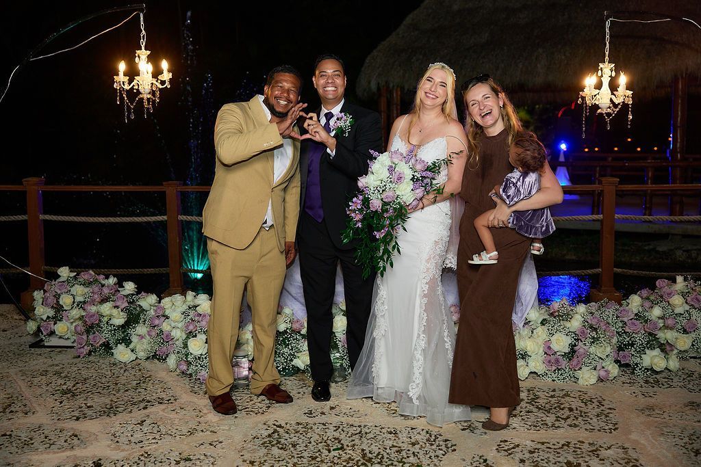 Florida Destination Wedding Planners  Svetlana & Arnold with the happy bride & groom