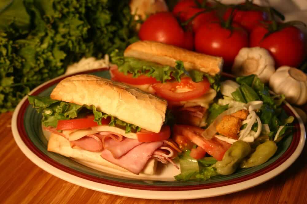 sub sandwich linked to menu