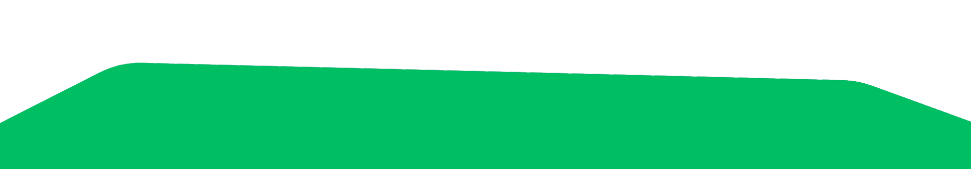 Un triangolo verde con bordo bianco su sfondo bianco.